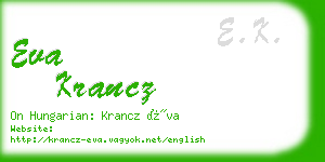 eva krancz business card